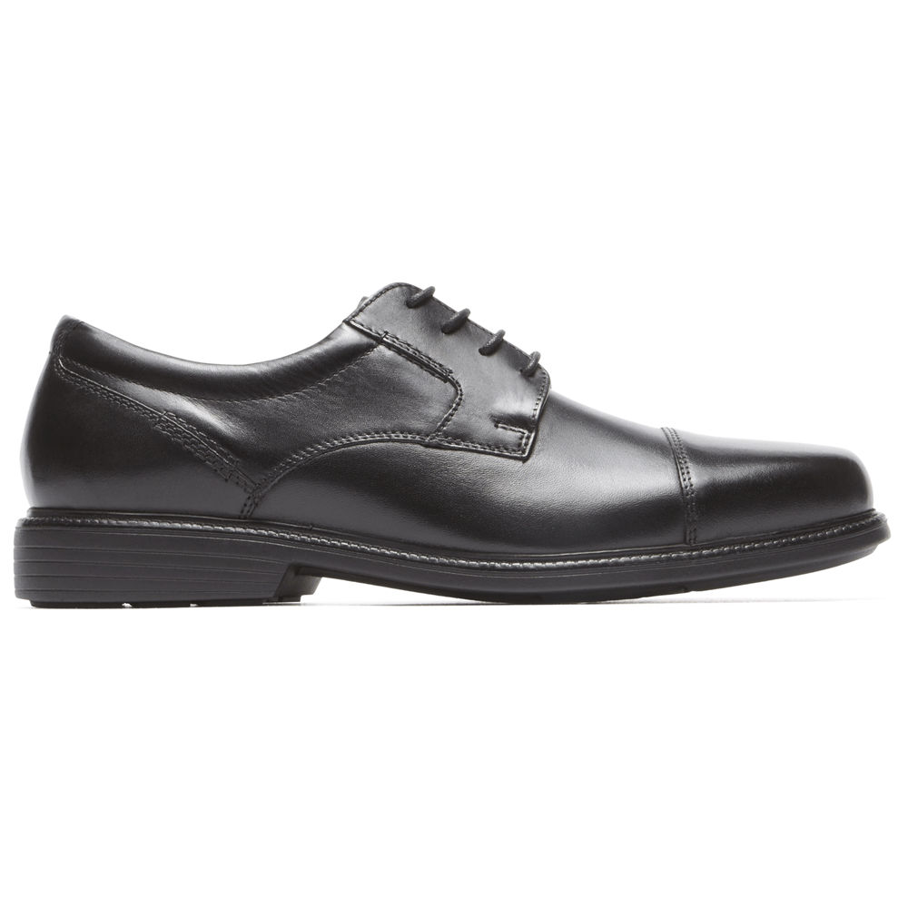 Rockport Mens Charles Road Cap Toe - Oxfords Black - XBP094213